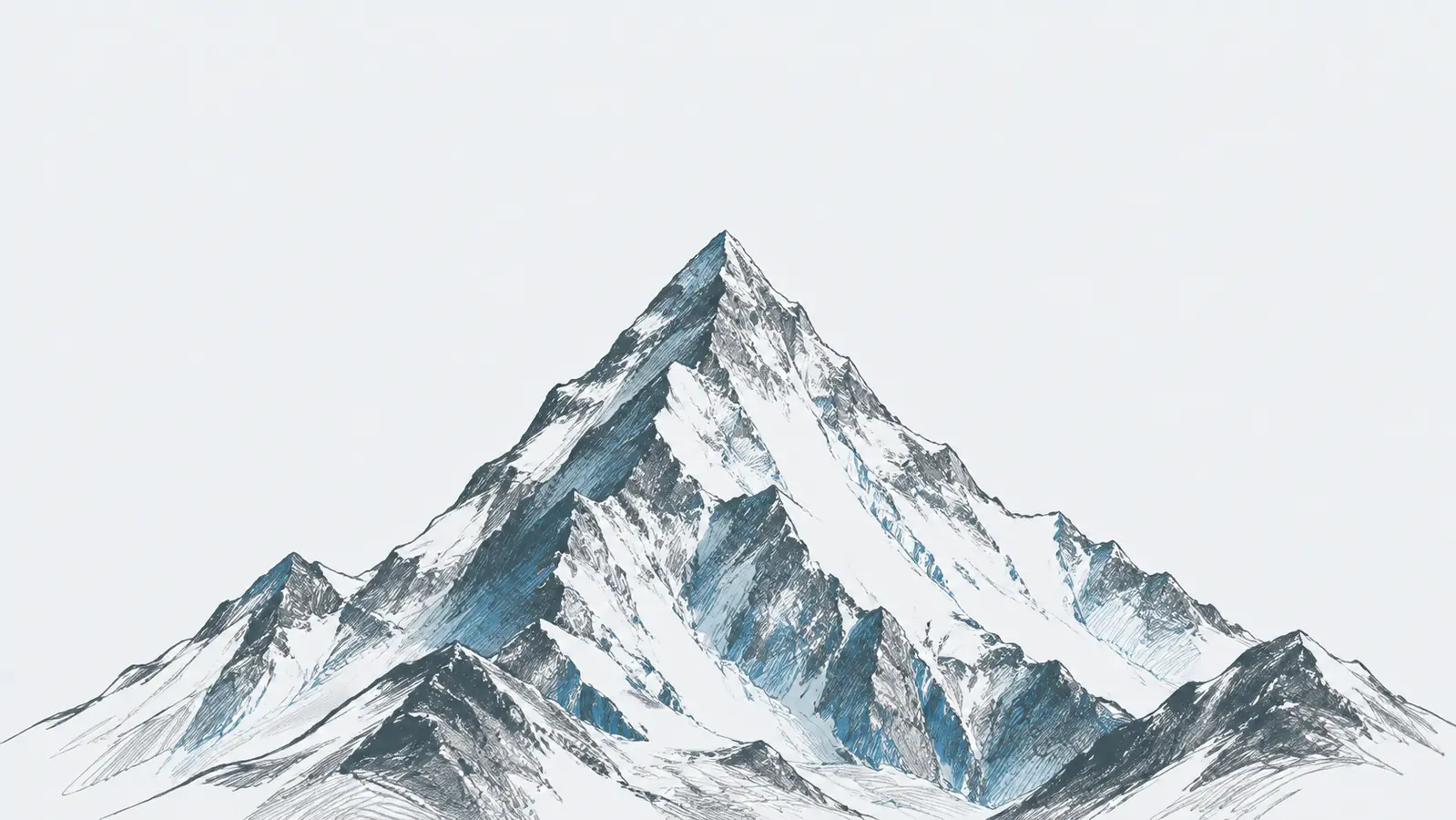 K2 zirvesinin el çizimi